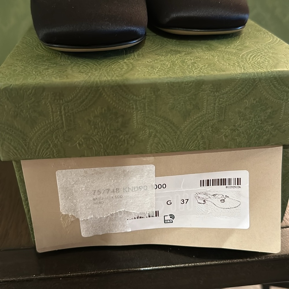 Gucci Horsebit Satin Mules - Picture 5 of 10